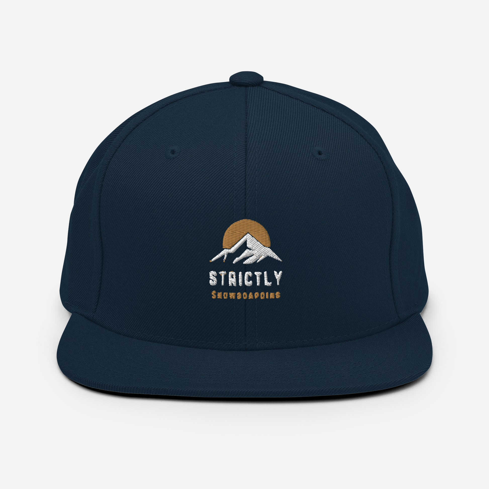 Unisex Black/Navy Snapback Hat - Strictly Snowboarding